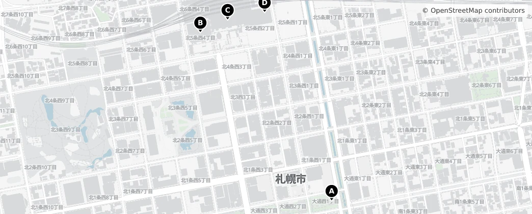 Map of Hokkaido