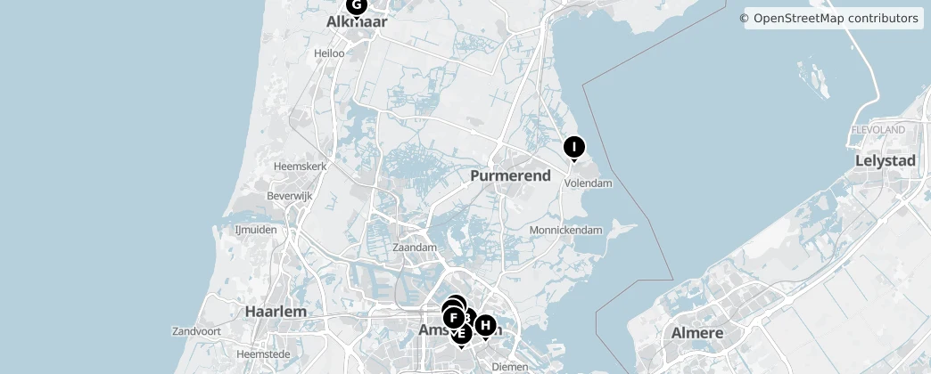 Map of North Holland