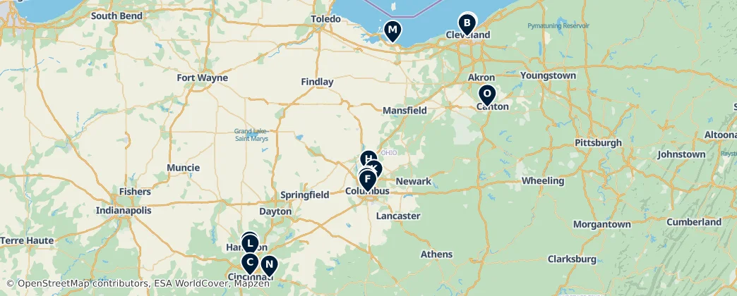 Map of Ohio