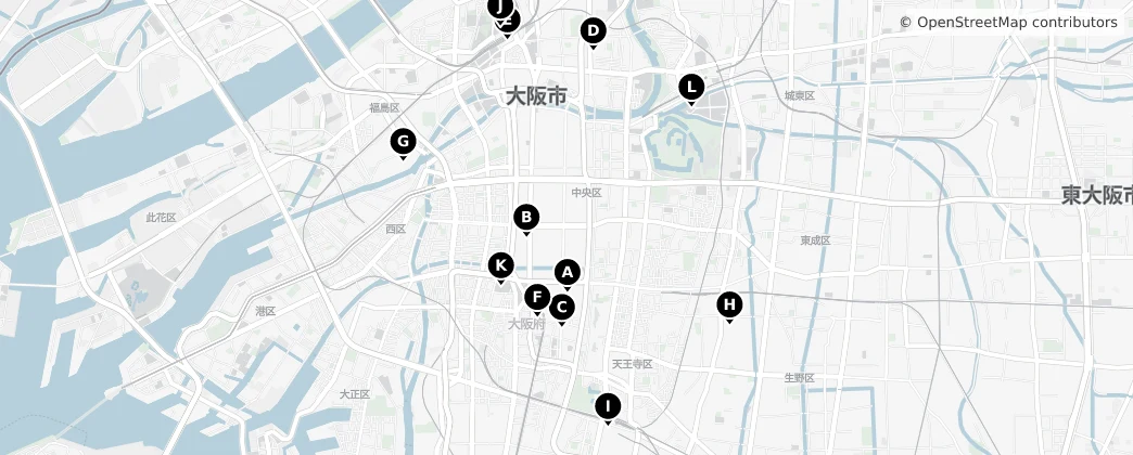 Map of Osaka