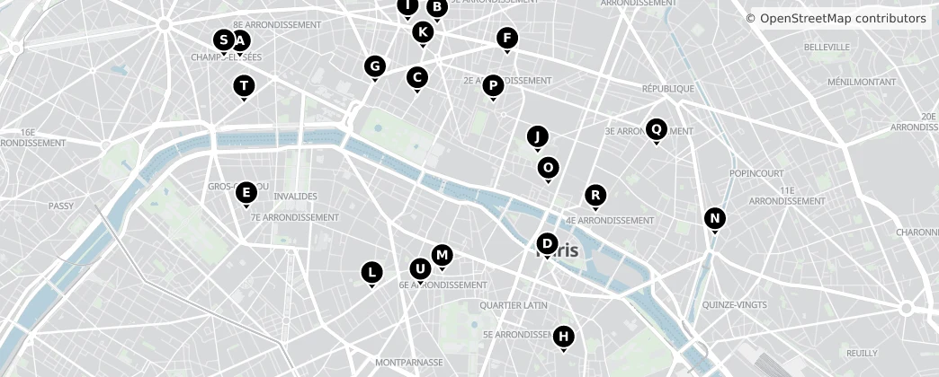 Map of Paris