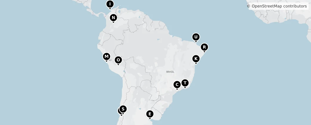 Map of South America