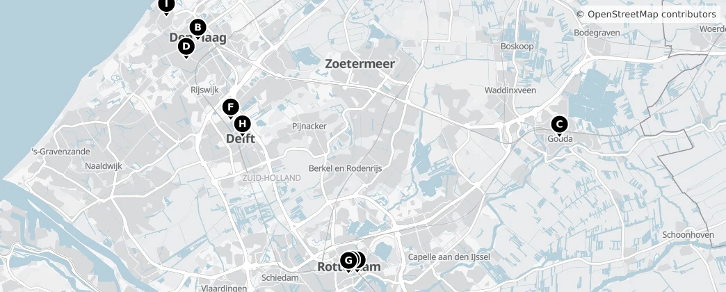 Map of South Holland