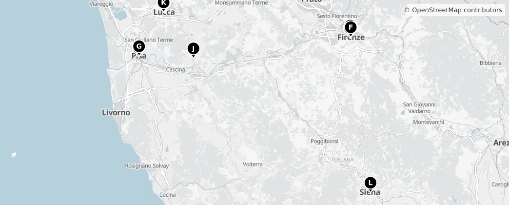 Map of Tuscany