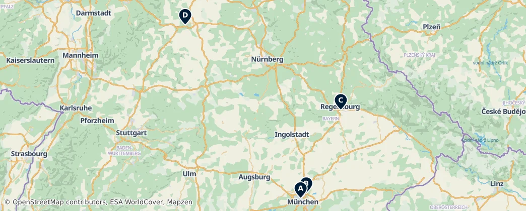 Map of Bavaria