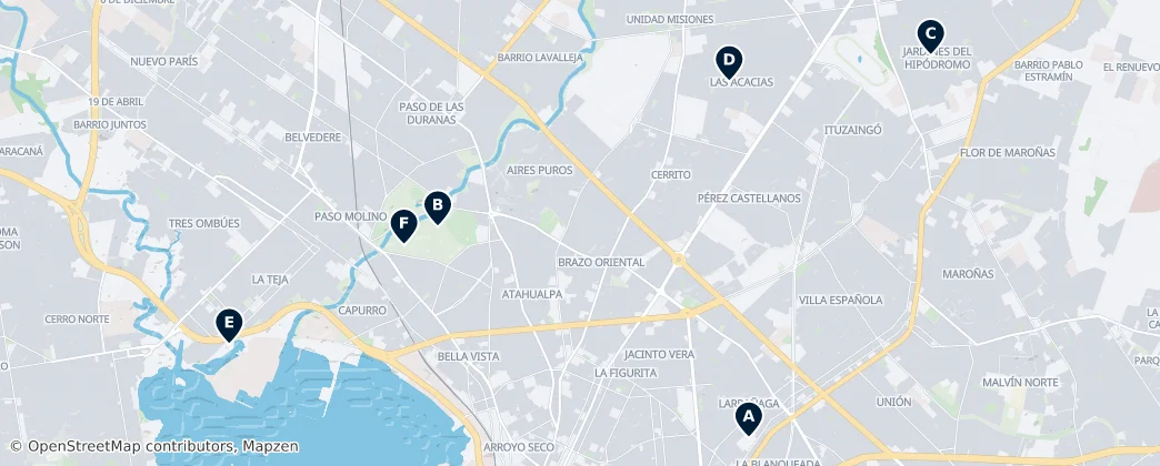 Map of Montevideo