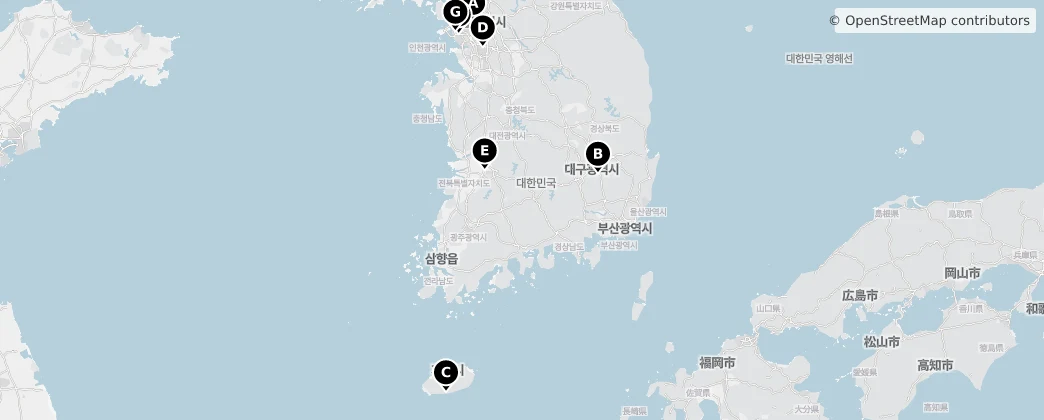 Map of South Korea
