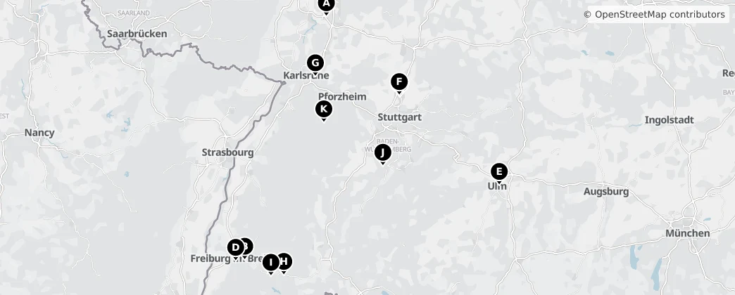 Map of Baden-Württemberg
