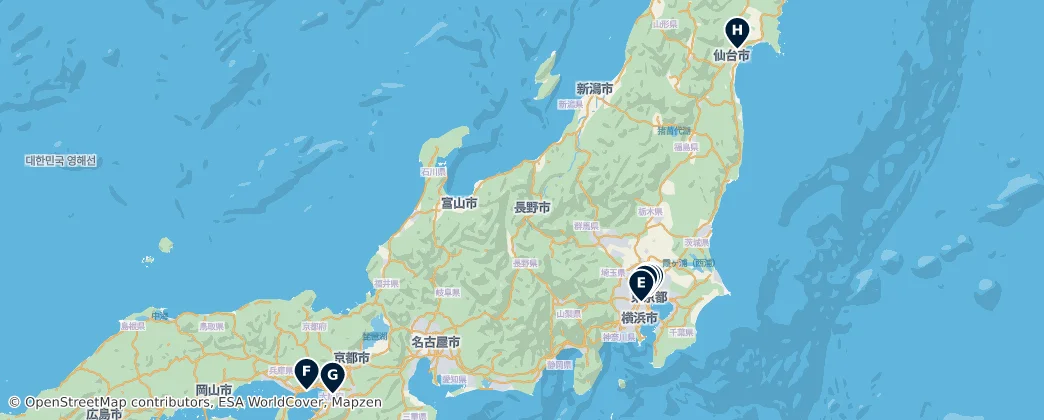 Map of Honshu