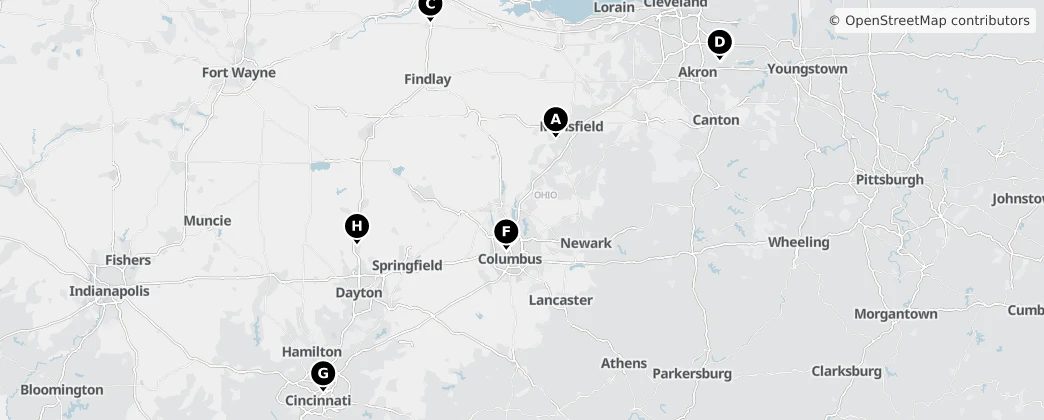 Map of Ohio