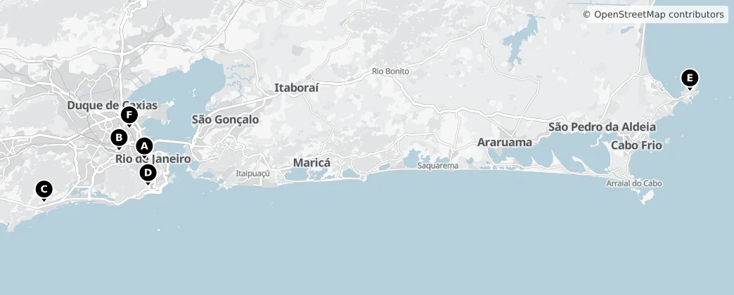 Map of Rio de Janeiro