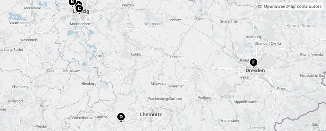 Map of Saxony