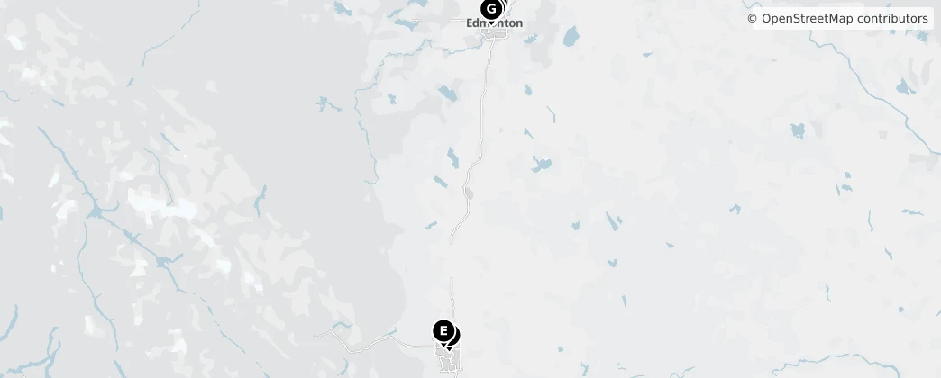 Map of Alberta