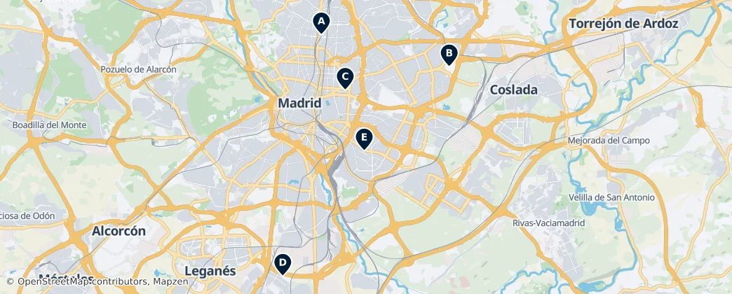 Map of Community of Madrid