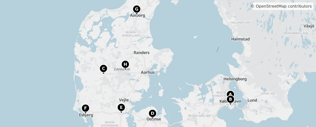 Map of Denmark