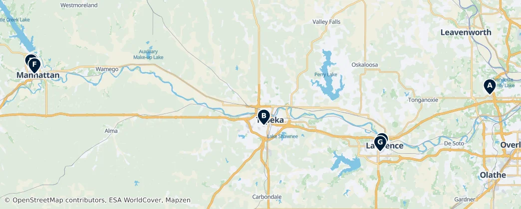 Map of Kansas