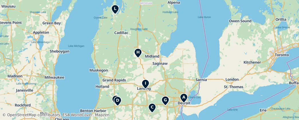 Map of Michigan