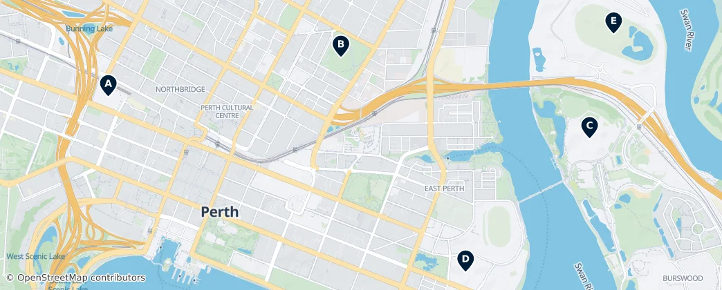 Map of Perth