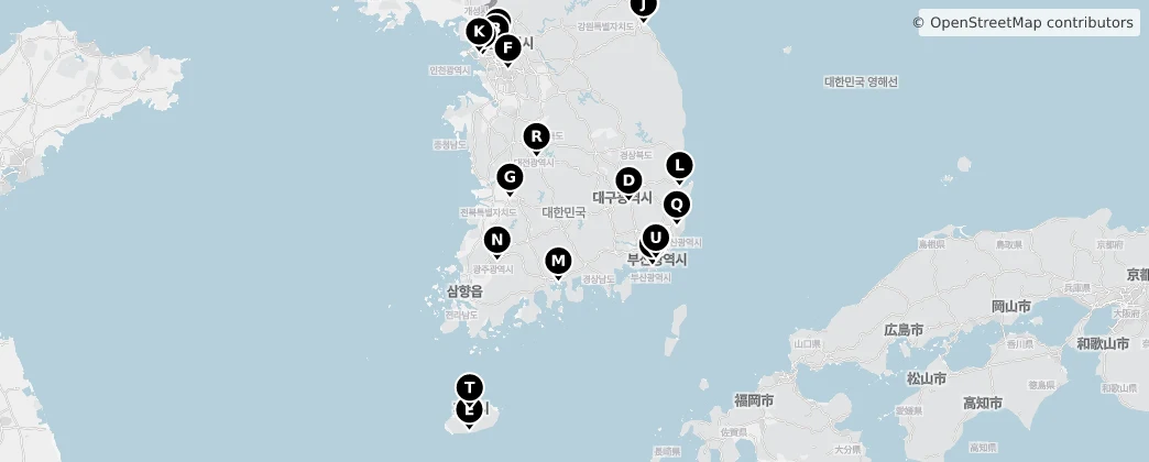 Map of South Korea
