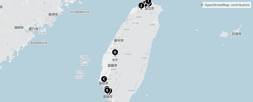 Map of Taiwan