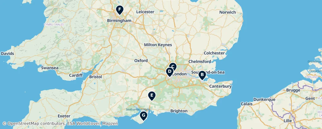 Map of England