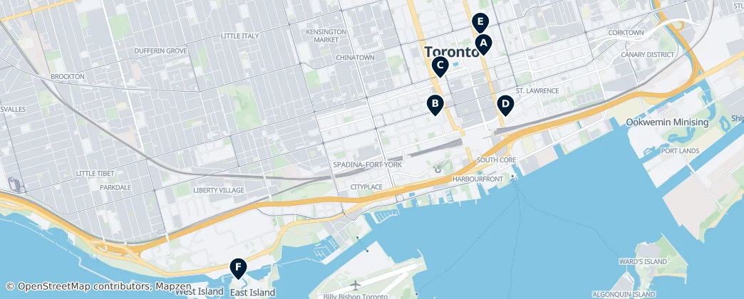 Map of Old Toronto