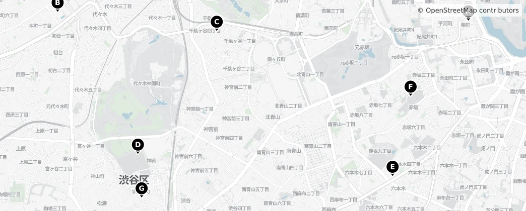 Map of Shibuya