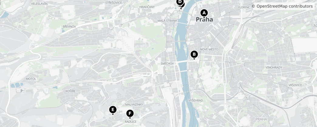 Map of Prague