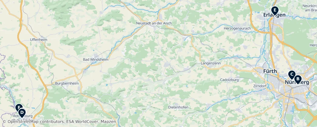 Map of Middle Franconia