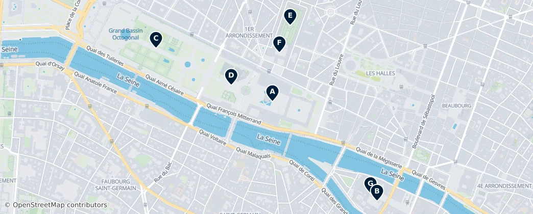 Map of 1.º arrondissement de Paris
