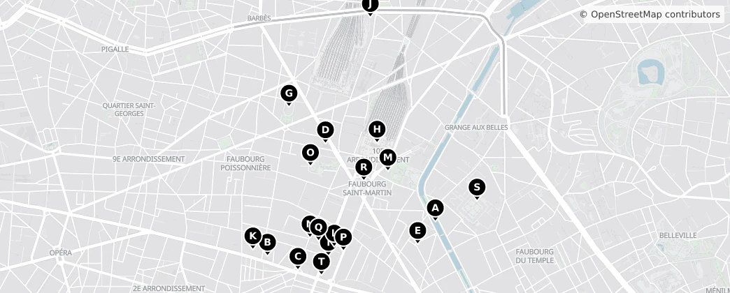 Map of 10.º arrondissement de Paris