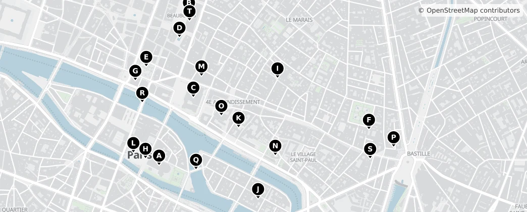 Map of 4.º arrondissement de Paris