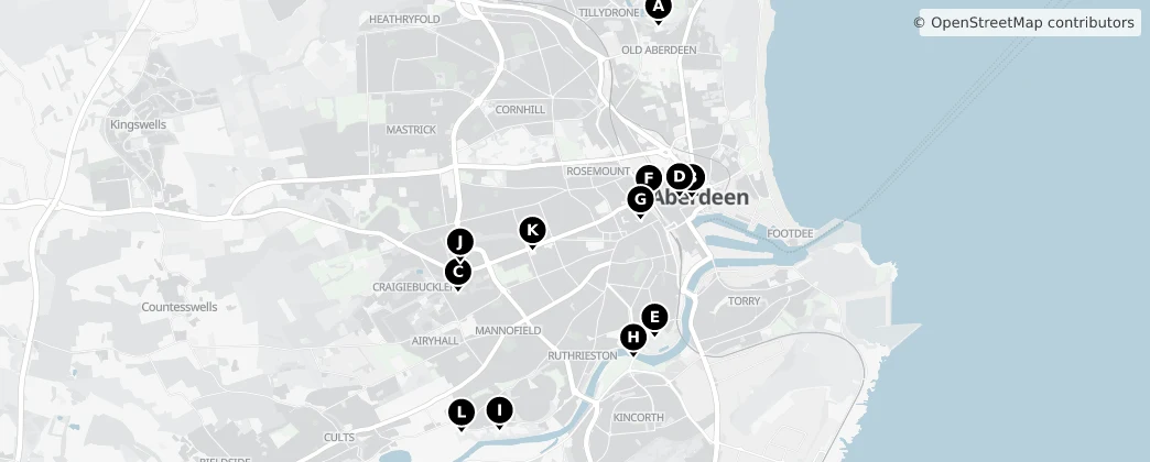 Map of Aberdeen