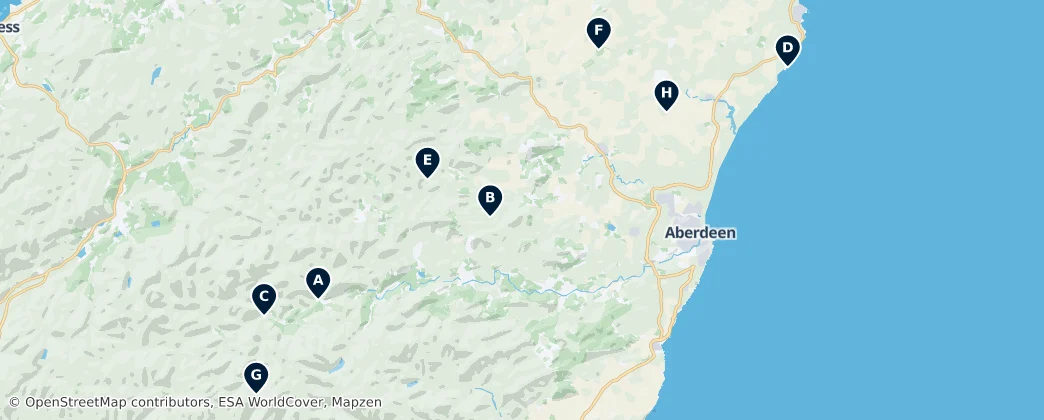 Map of Aberdeenshire