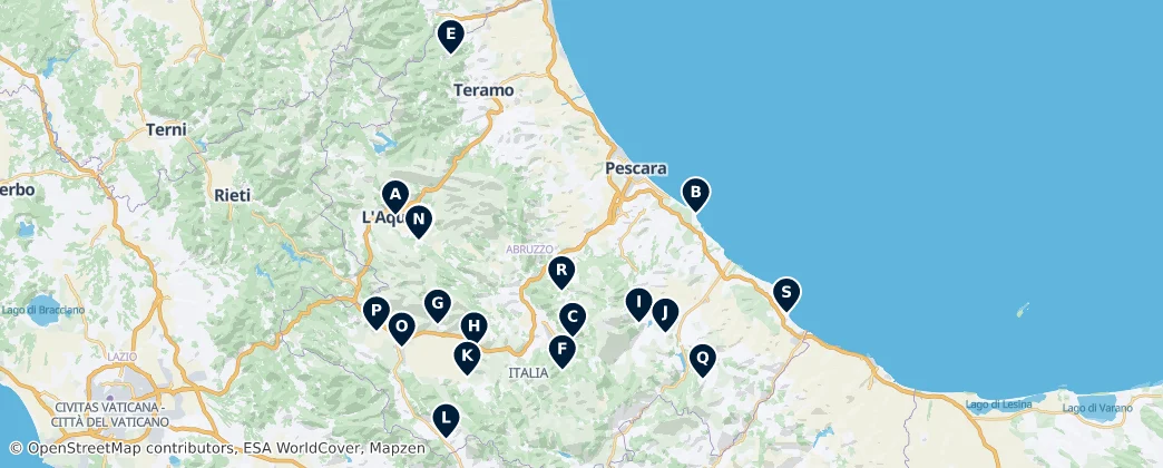 Map of Abruzos