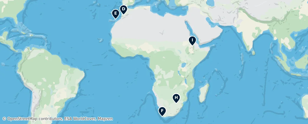 Map of África