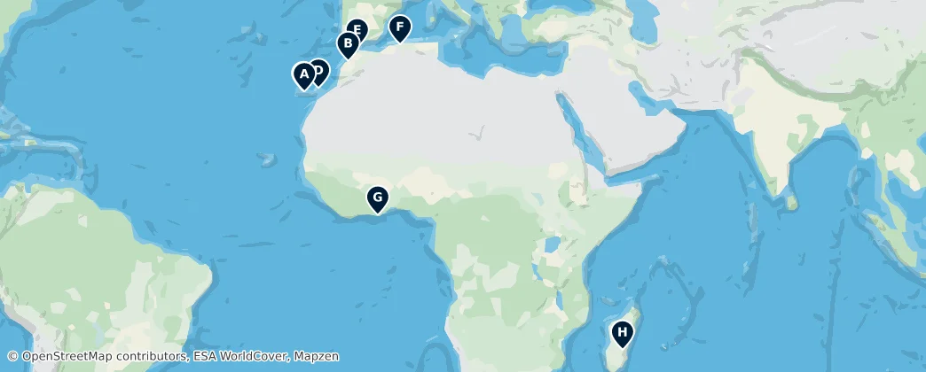 Map of África