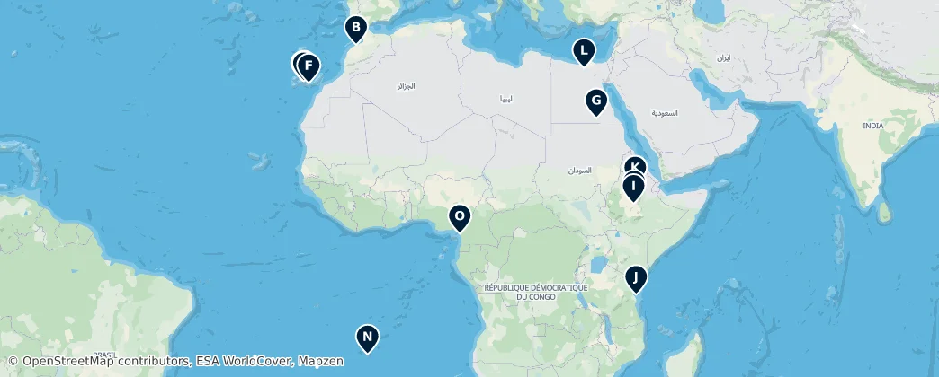 Map of África