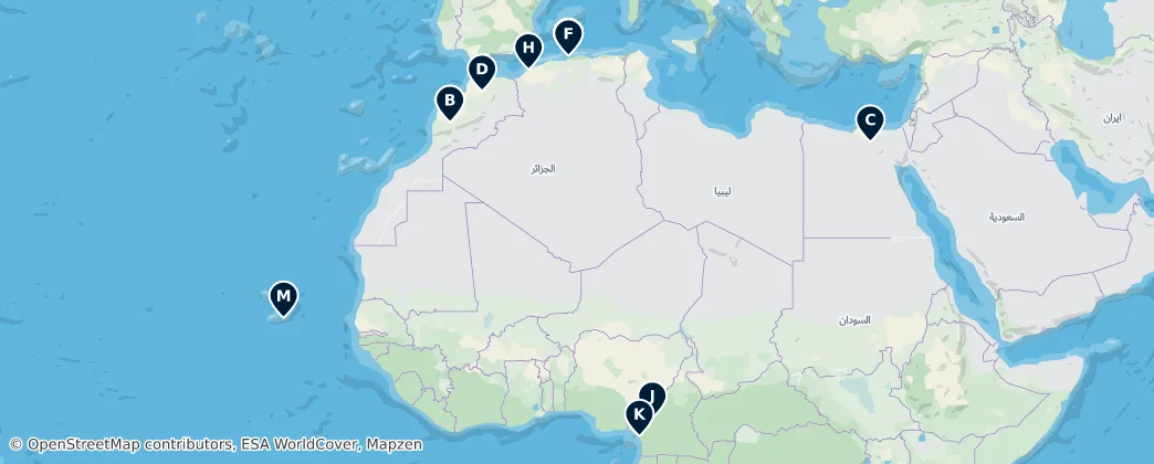 Map of África