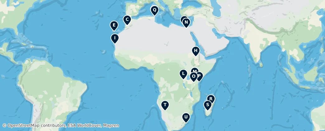 Map of África