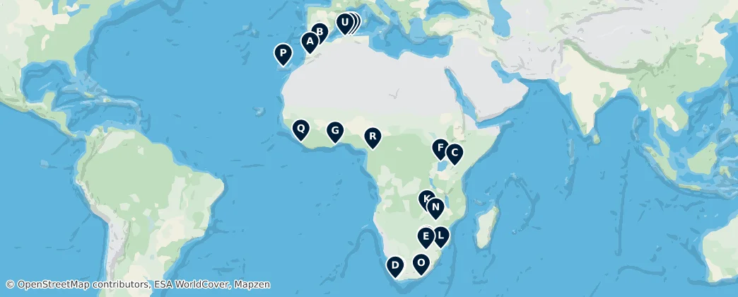 Map of África