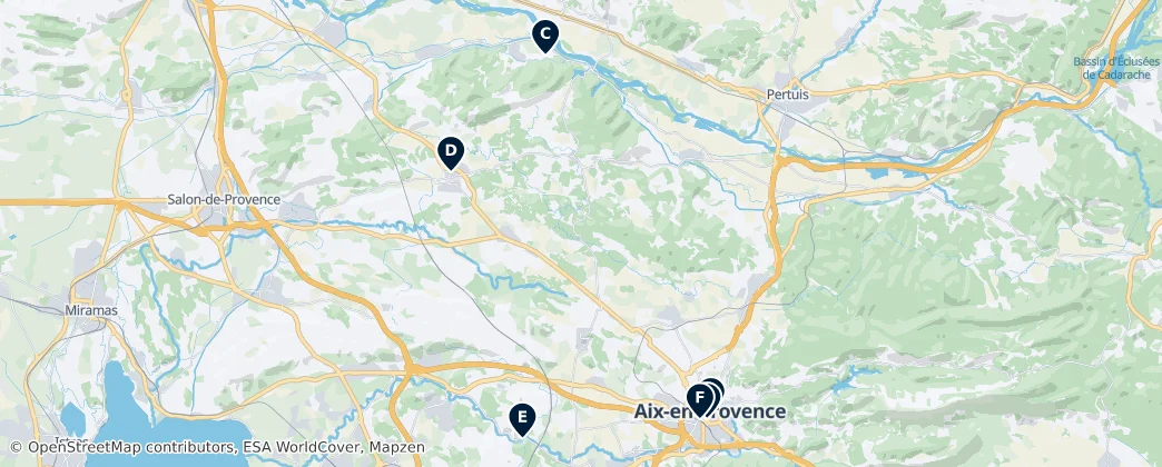 Map of Arrondissement of Aix-en-Provence