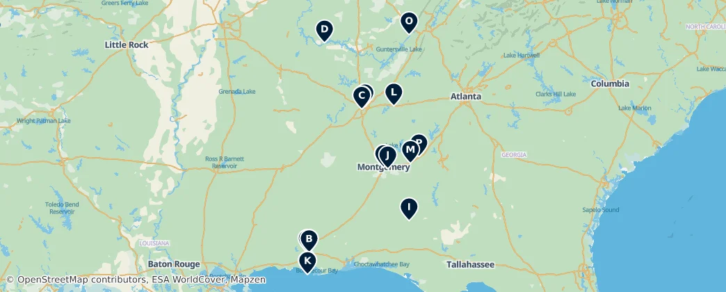 Map of Alabama