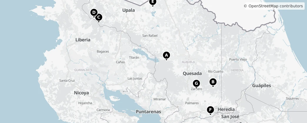 Map of Alajuela