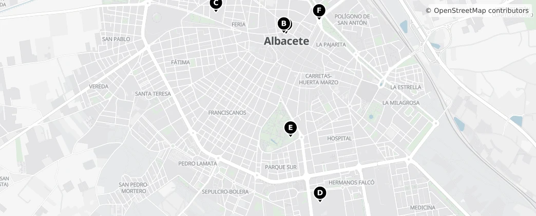 Map of Albacete