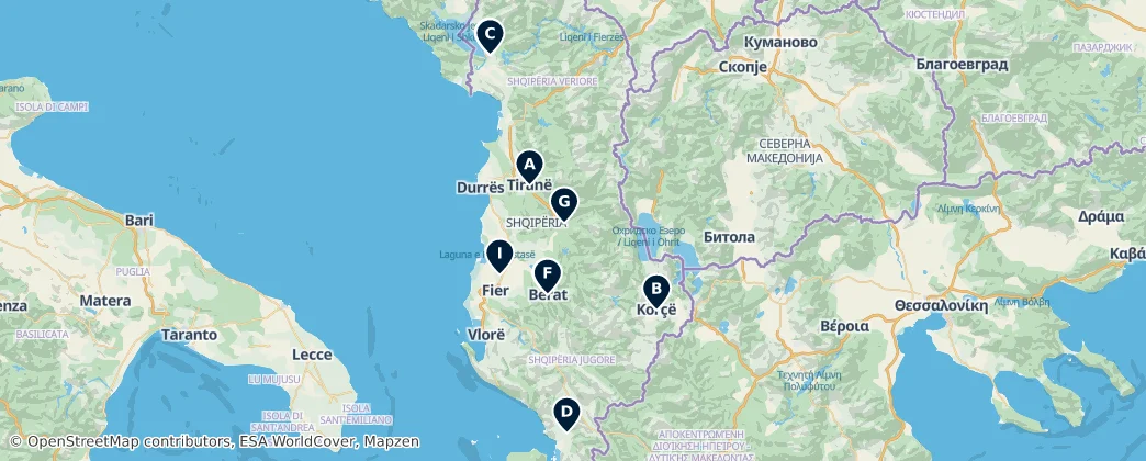 Map of Albânia