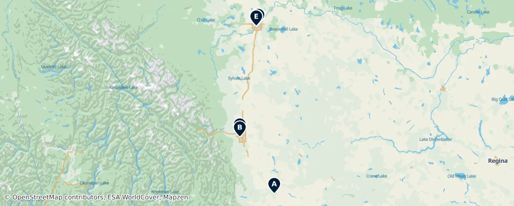 Map of Alberta