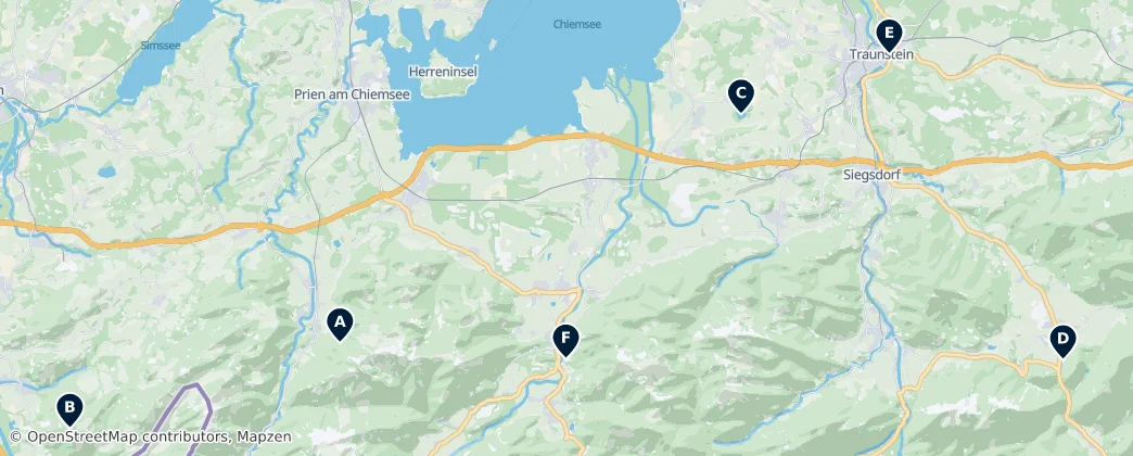 Map of Alpes de Chiemgau