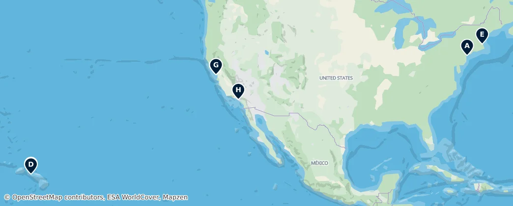 Map of América do Norte