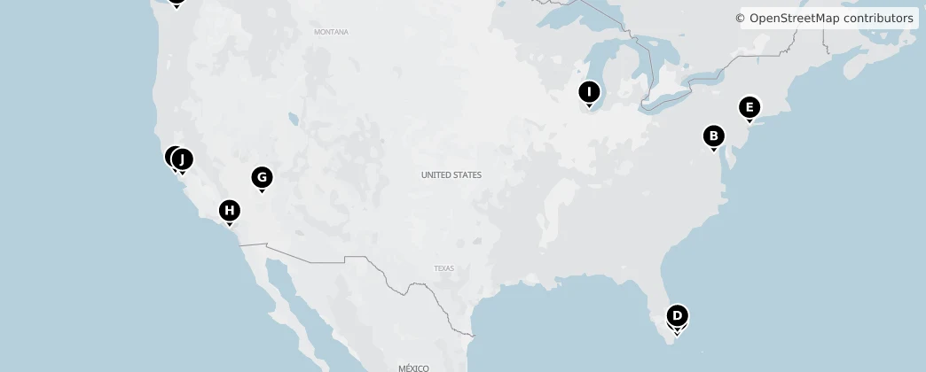 Map of América do Norte